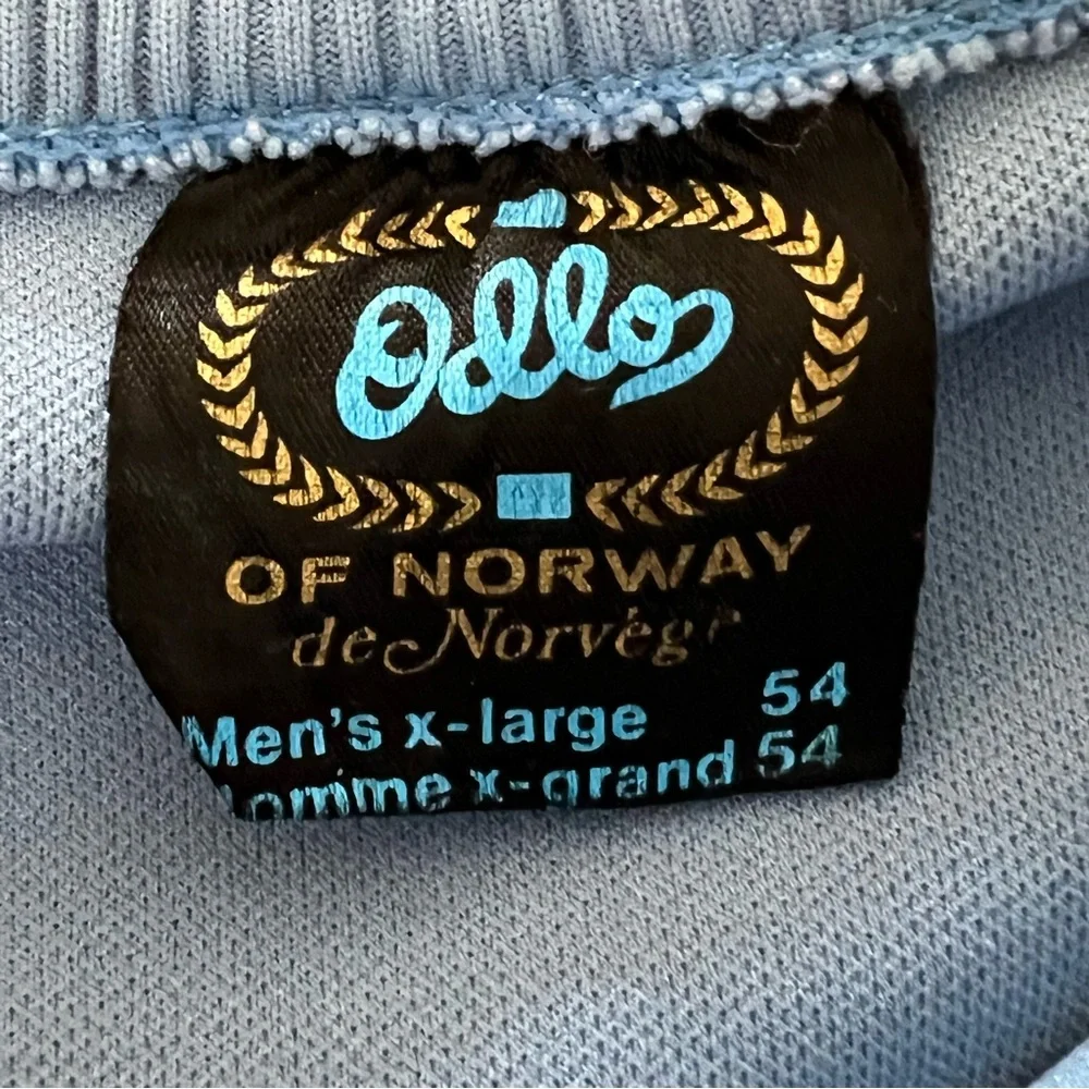 Vintage‎ Odlo Of Norway Two Tone Blue Leisure Athletic Zip Jacket Men’s Size XL
